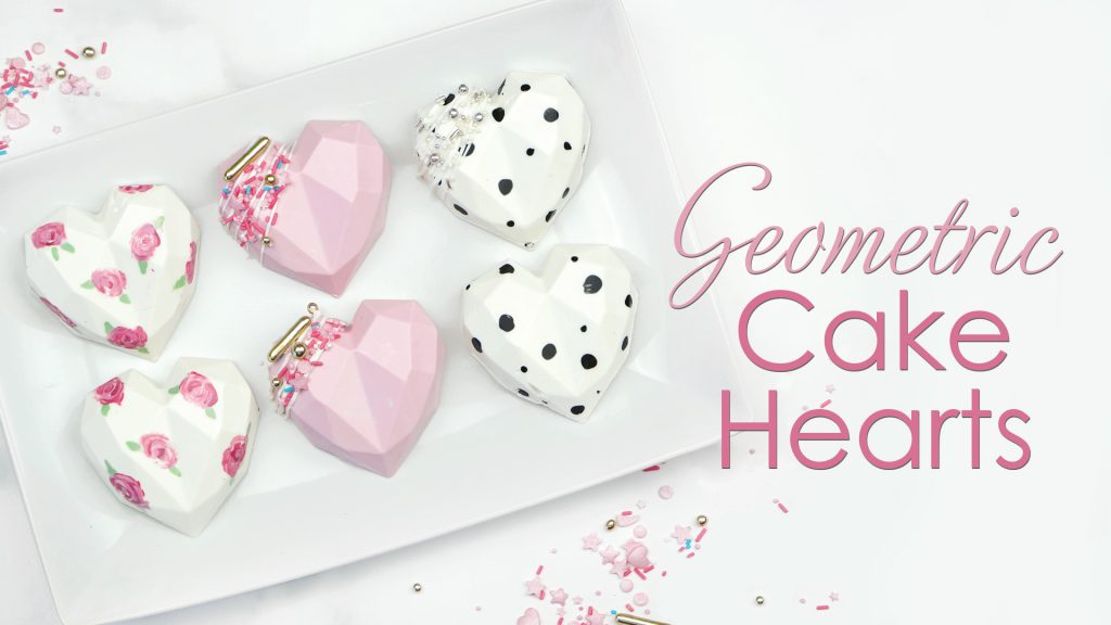 Geometric Cake Hearts tutorial
