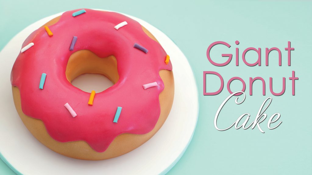 Giant donut cake tutorial