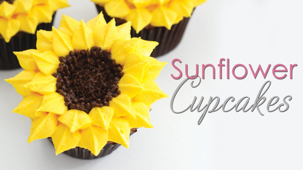 How to pipe sunflower cupcakes