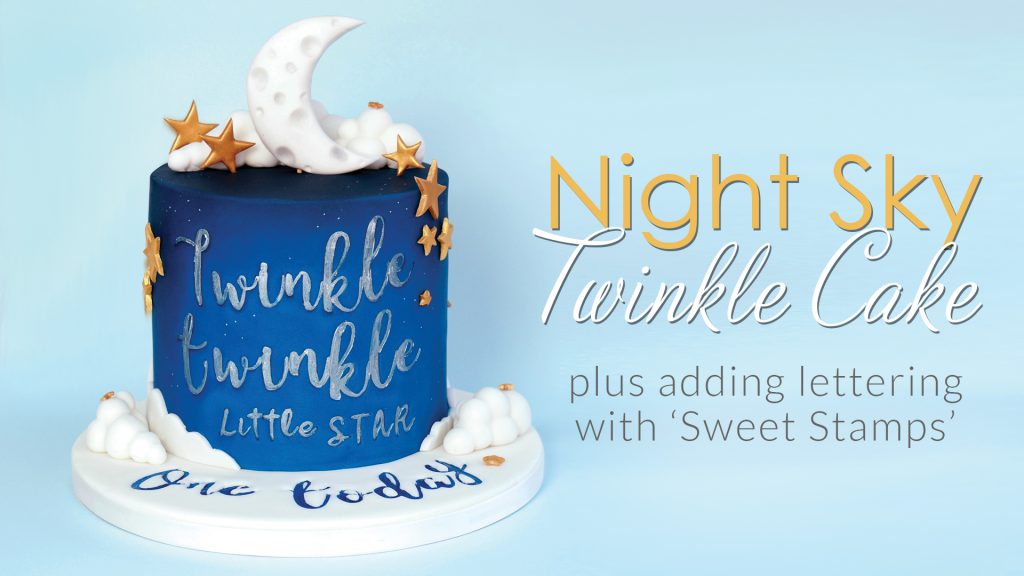Night Sky Twinkle twinkle Cake tutorial