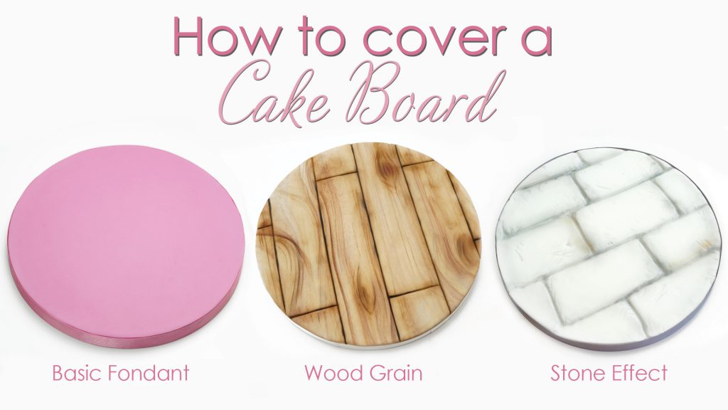 How to cover your cake board to look like wood and stone