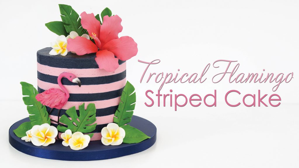 Tropical flamingo cake tutorial