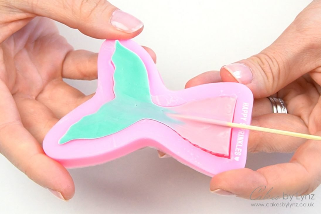 releasing mermaid tail from the mould