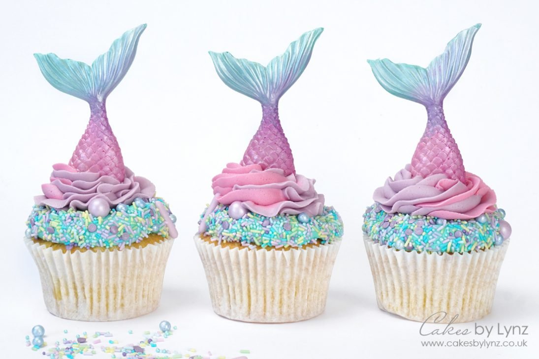 mermaid tail cupcake tutorial