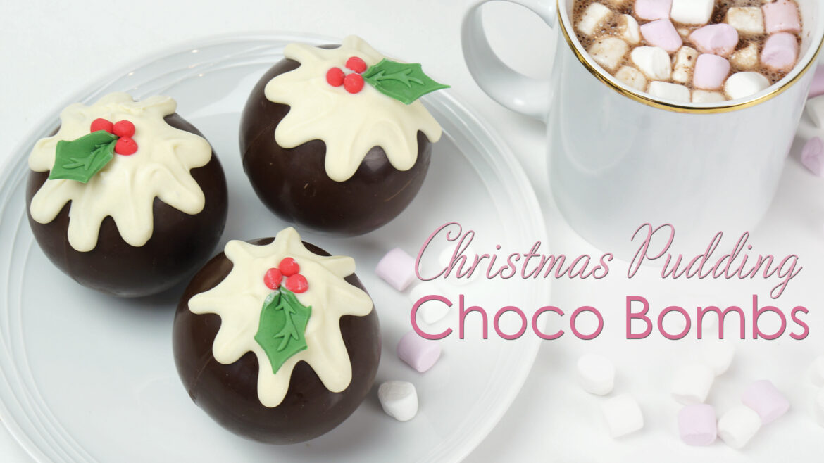 Christmas Pudding Hot Chocolate Bombs