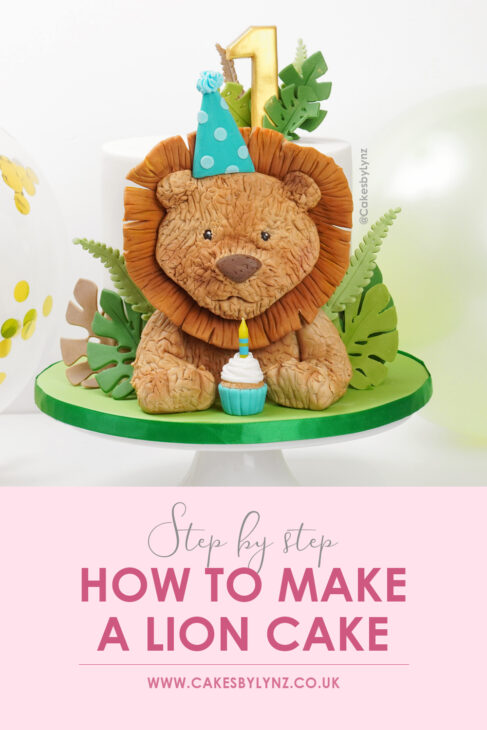 Step by step hoe to make a lion cake tutorial