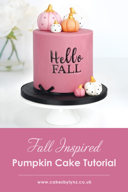 fall inspired pumpkin cake tutorial
