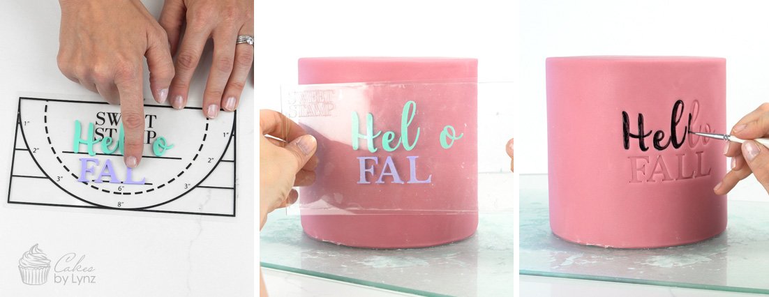 using the sweet stamp letter sets to create personalised letting for your cakes