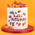 Autumn leaves cake tutorial 6 Autumn leaves cake tutorial 6