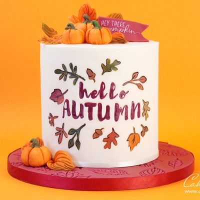 Autumn leaves cake tutorial 6
