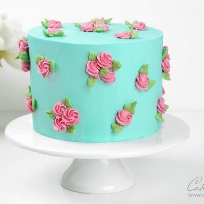 Buttercream Rose Cake Tutorial