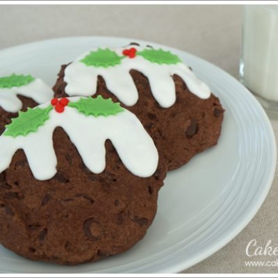 Christmas pudding cookies