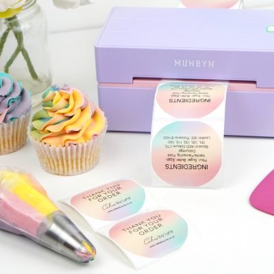 DIY bakery stickers using the Munbyn bluetooth printer