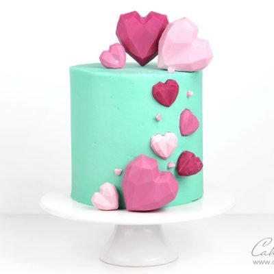 how to make a Geometric Cake Heart Cake