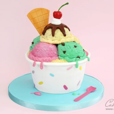 Ice Cream sundae Cake