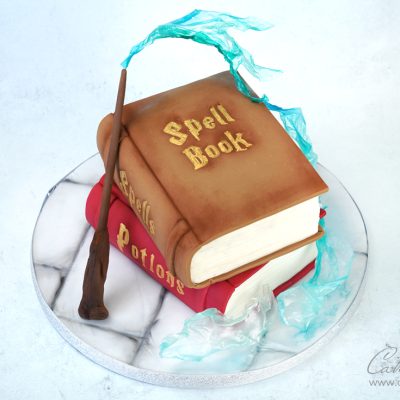 Magical Spell book cake tutorial