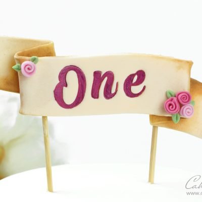 Ribbon banner cake topper tutorial