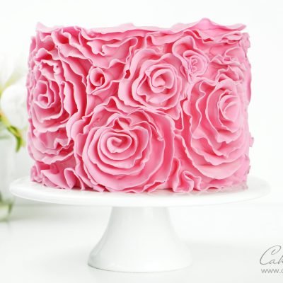 Ruffle Rosette Cake tutorial