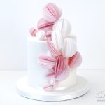 Wafer Paper Cake Decorations - modern wedding cake design