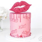 XOXO valentines kiss cake tutorial