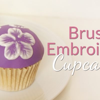 brush embroidery cupcakes
