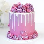 two tone ombre buttercream drip cake tutorial two tone ombre buttercream drip cake tutorial