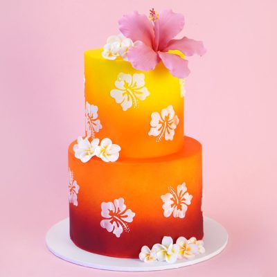 Tropical themed cake tutorial