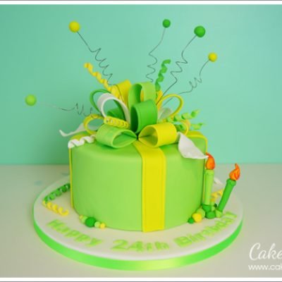Green Bow cake