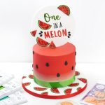 One in a Melon fondant watermelon cake tutorial